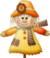 a cute autumn scarecrow